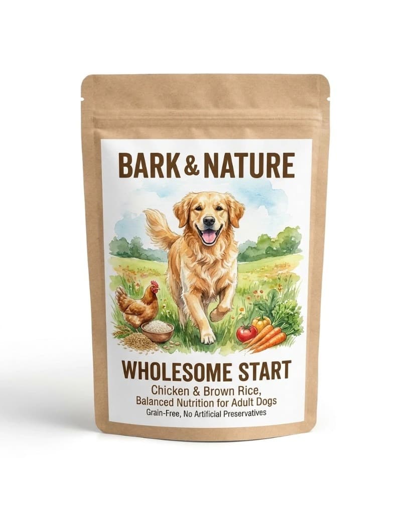 Product photo upload - Bark & Nature dog food bag